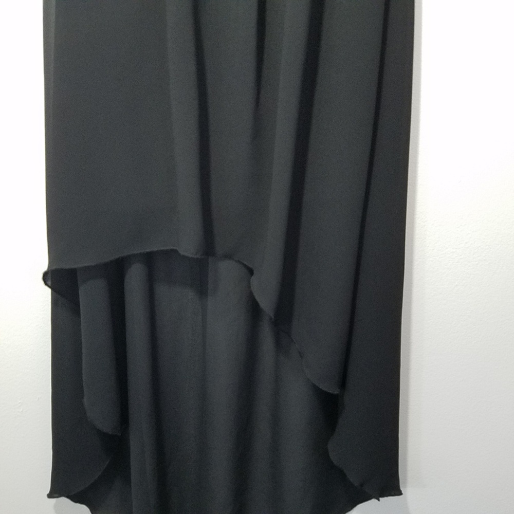 Wet Seal Dress Black Gold Strapless Hi/Lo Size XS - Picture 3 of 4